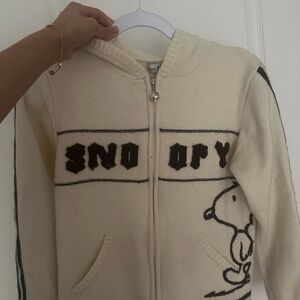 Snoopy Women's Cream Teddy Jacket